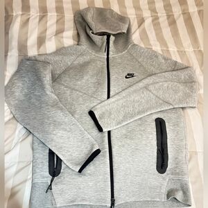 Nike Heather Gray Hoodie with Black Accents